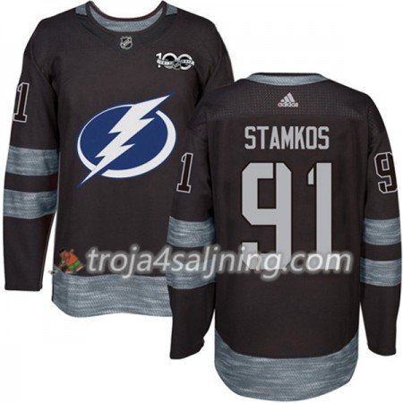 Tampa Bay Lightning tröja Steven Stamkos 91 1917-2017 100th Anniversary Adidas Svart Authentic - NHL Tröjor Herr Tampa Bay Lightning tröja Steven Stamkos 91 1917-2017 100th Anniversary Adidas Svart Authentic - NHL Tröjor Herr